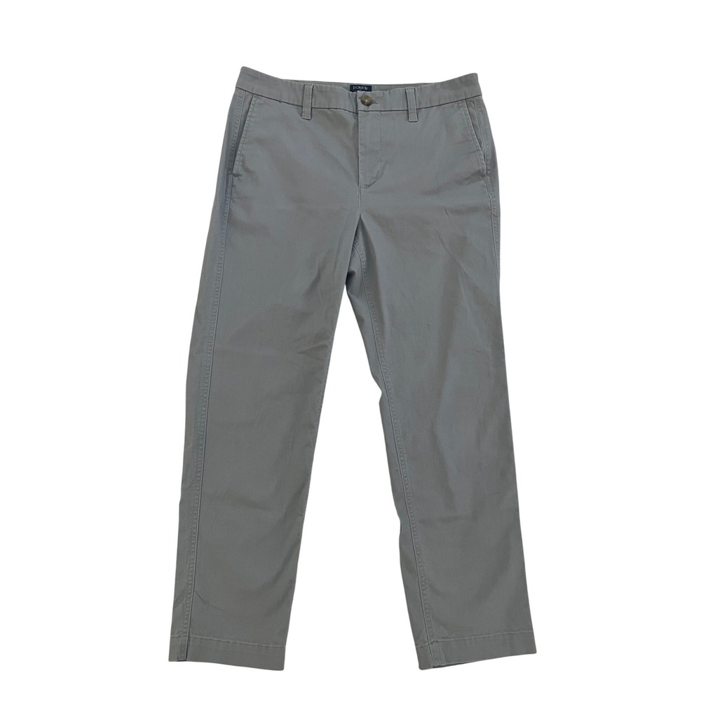 J.Crew High-Rise Girlfriend Chino Pants Gray Size 8 Re-Imagined Cotton Blend
